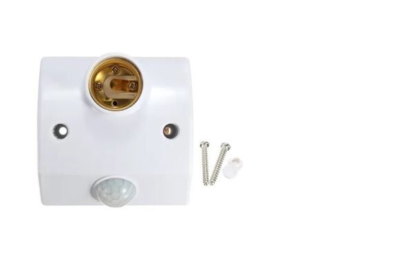 Automatic Human Body Infrared PIR Sensor Bulb Light Base PIR Motion 5 Automatic PIR Infrared Motion Sensor Lamp Holder – E27 Base