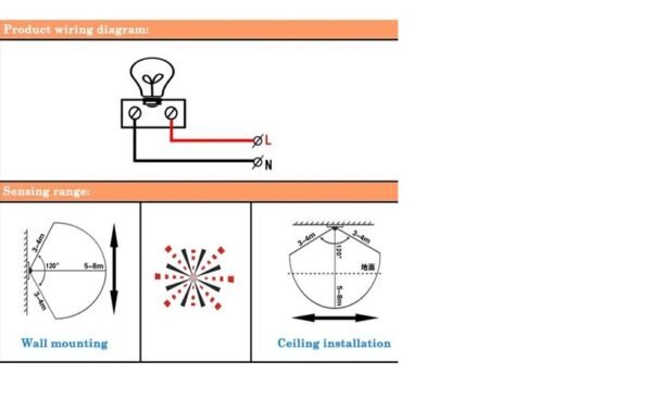 Automatic Human Body Infrared PIR Sensor Bulb Light Base PIR Motion 6 Automatic PIR Infrared Motion Sensor Lamp Holder – E27 Base