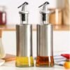 Glass Oil Bottle with Stainless Steel Nozzle Case – 300 ML