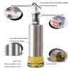 Glass Oil Bottle with Nozzle Head2 Glass Oil Bottle with Stainless Steel Nozzle Case – 300 ML
